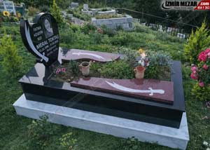 Zülfikar desenli resimli mezar bg 19 - izmirmezar.com