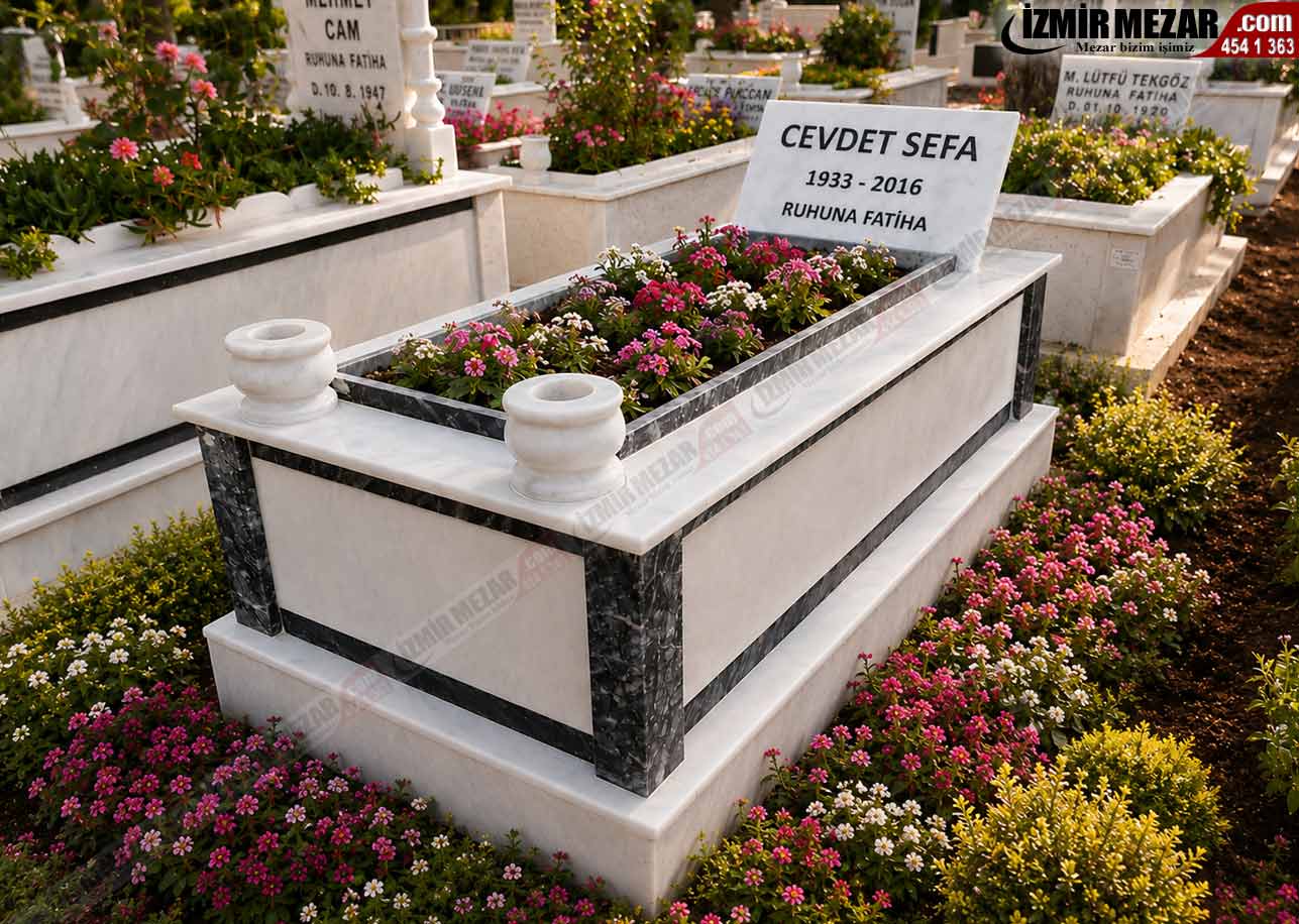 Güzel Mermer Mezar Modeli Ma 83 - İzmirmezar.com
